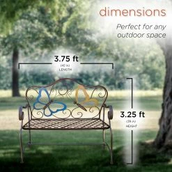 Best reviews of 🎁 Alpine Corporation 45" X 23" Outdoor 2-Person Butterfly Garden Bench 👍 -Alpine Corporation Sales Alpine Corporation Butterfly Garden Bronze Outdoor Bench 2