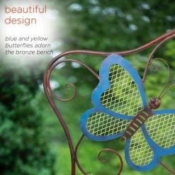 Best reviews of 🎁 Alpine Corporation 45" X 23" Outdoor 2-Person Butterfly Garden Bench 👍 -Alpine Corporation Sales Alpine Corporation Butterfly Garden Bronze Outdoor Bench 4