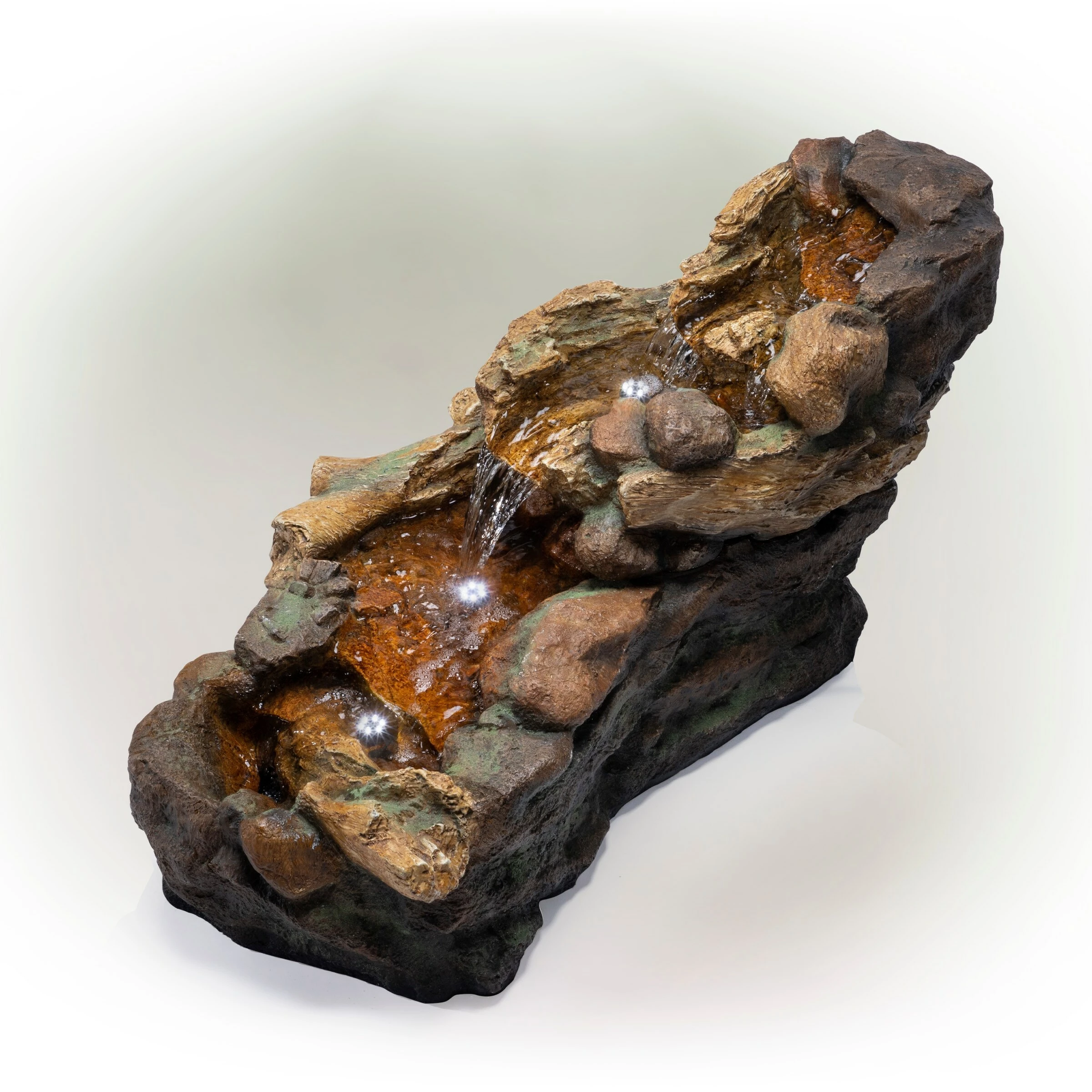 New π€© Alpine Corporation 41" Long Indoor/Outdoor Stone River Rock Fountain With LED Lights π - Image 8
