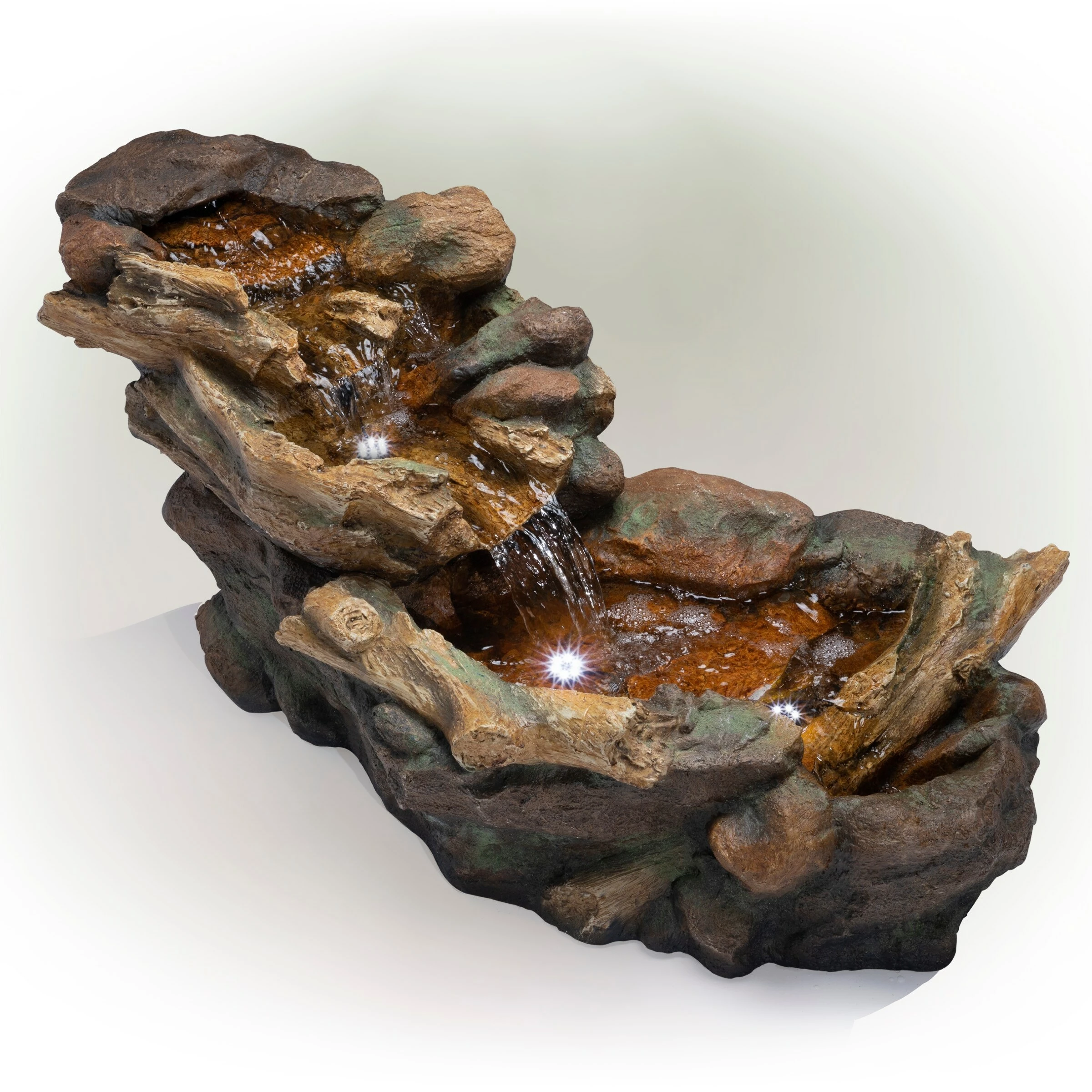 New π€© Alpine Corporation 41" Long Indoor/Outdoor Stone River Rock Fountain With LED Lights π - Image 9