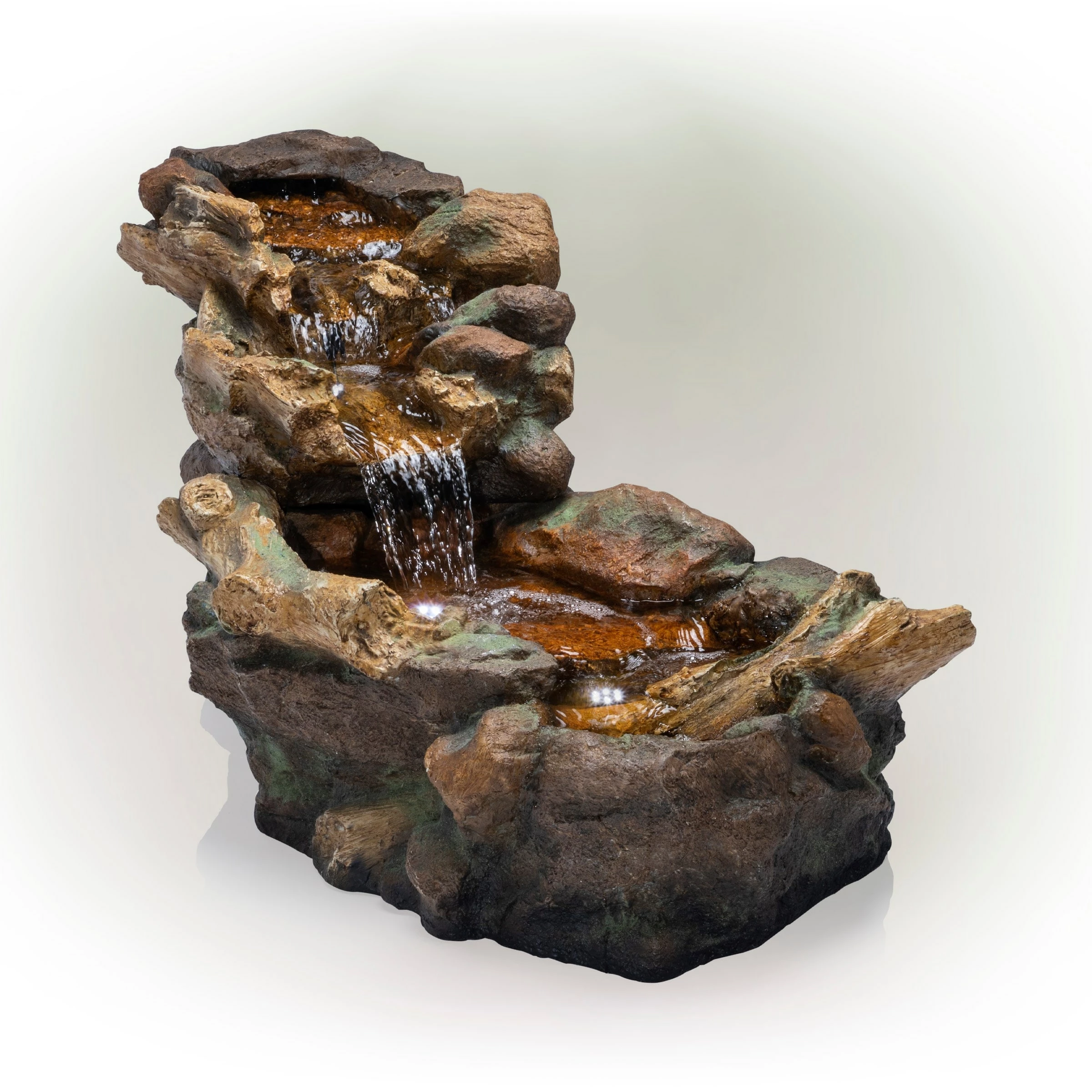 New π€© Alpine Corporation 41" Long Indoor/Outdoor Stone River Rock Fountain With LED Lights π - Image 10