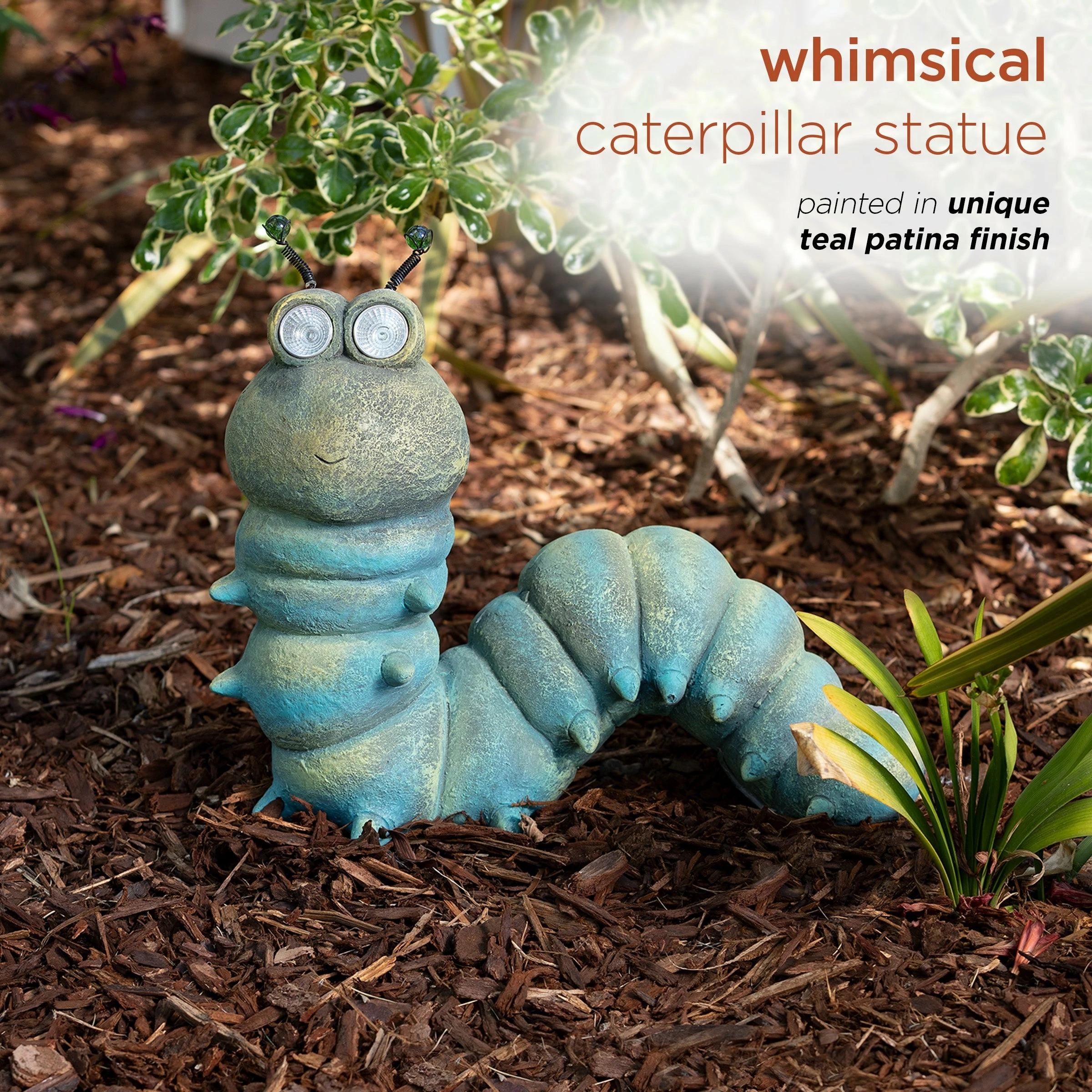 Outlet β€οΈ Alpine Corporation Outdoor Solar Powered Garden Animal Statue With LED Lights Blue π - Image 4