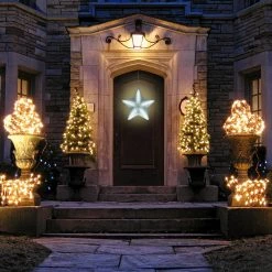 Flash Sale 🤩 Alpine Corporation 19"H Indoor/Outdoor 🎅 Christmas 3D Hanging Star Ornament Decoration With LED Lights 🔥