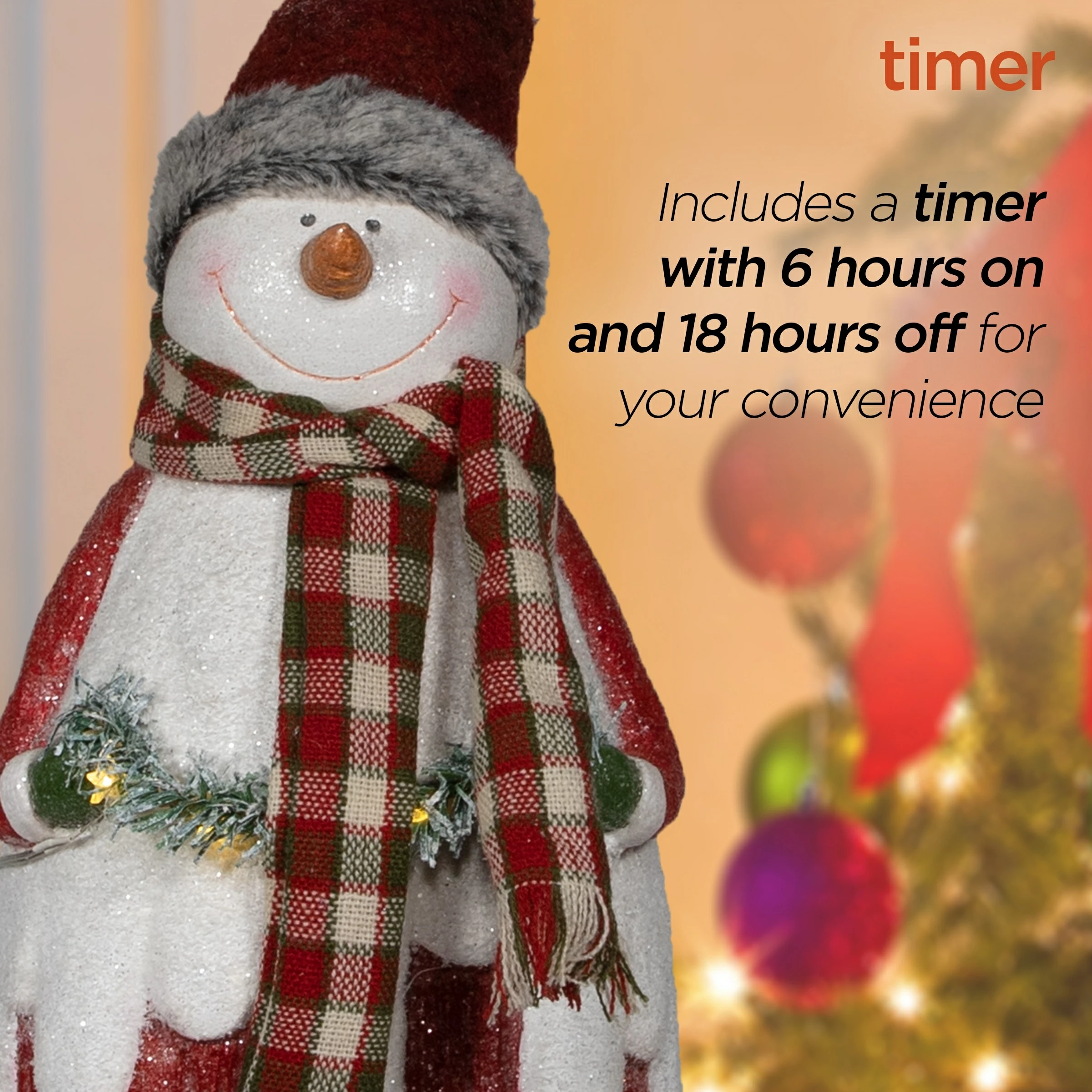 New π Alpine Corporation Country Holiday Statue Decoration With LED Lights Red π― - Image 7