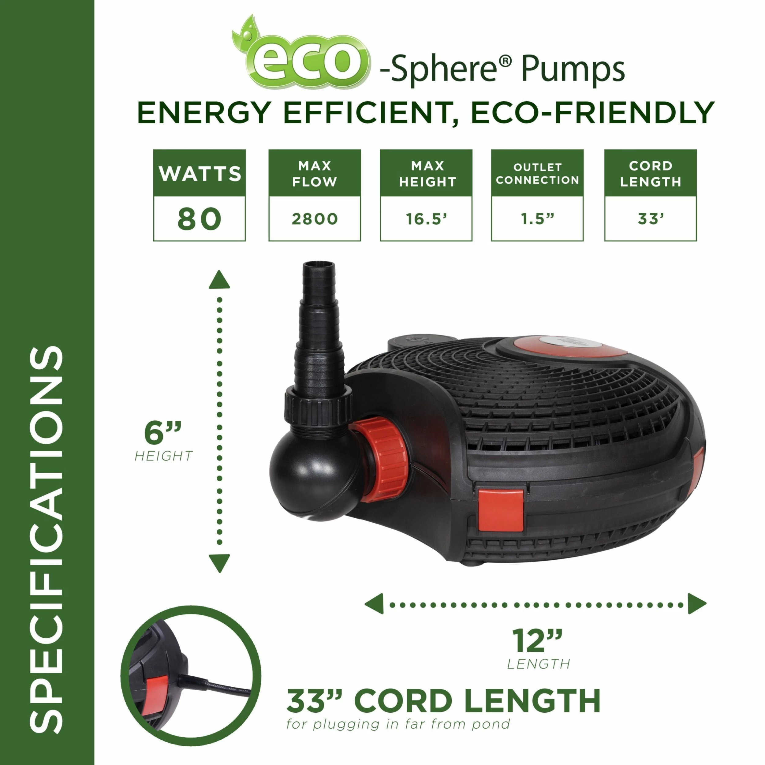 Cheapest ❤️ Alpine Corporation Eco-Sphere Energy-Saving Pump With Controller And Cord 🥰 - Image 2