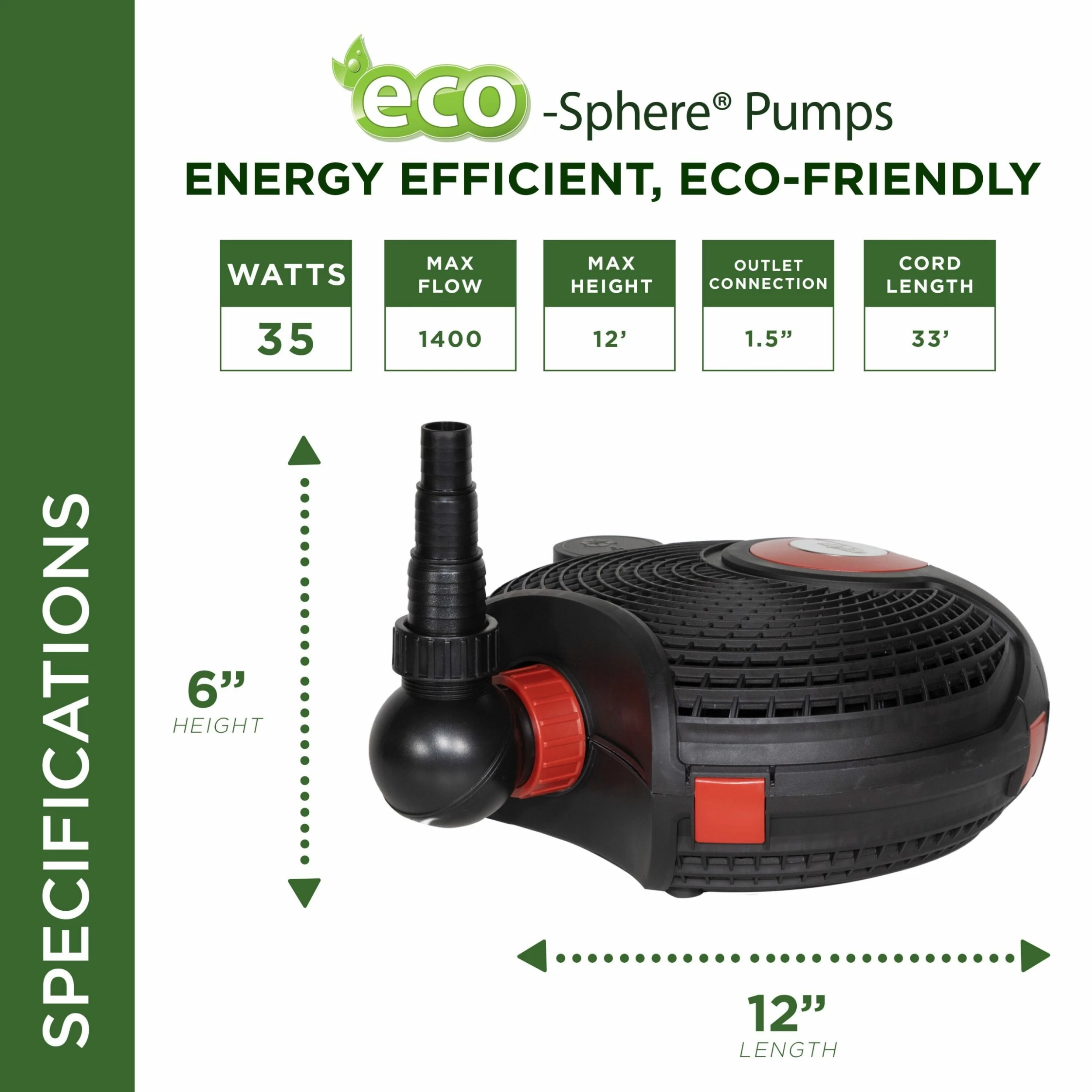 Cheapest ❤️ Alpine Corporation Eco-Sphere Energy-Saving Pump With Controller And Cord 🥰 - Image 13