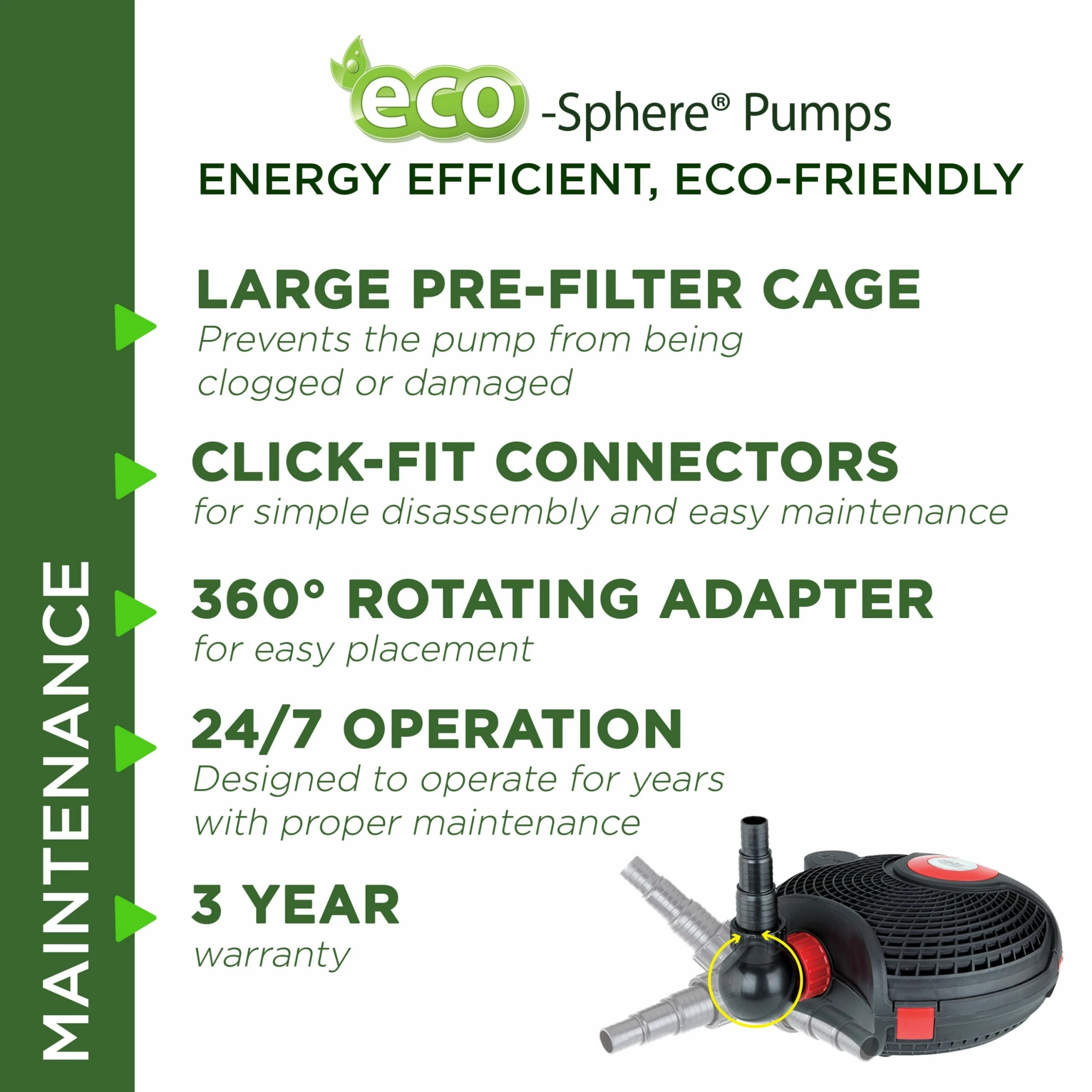 Cheapest ❤️ Alpine Corporation Eco-Sphere Energy-Saving Pump With Controller And Cord 🥰 - Image 6