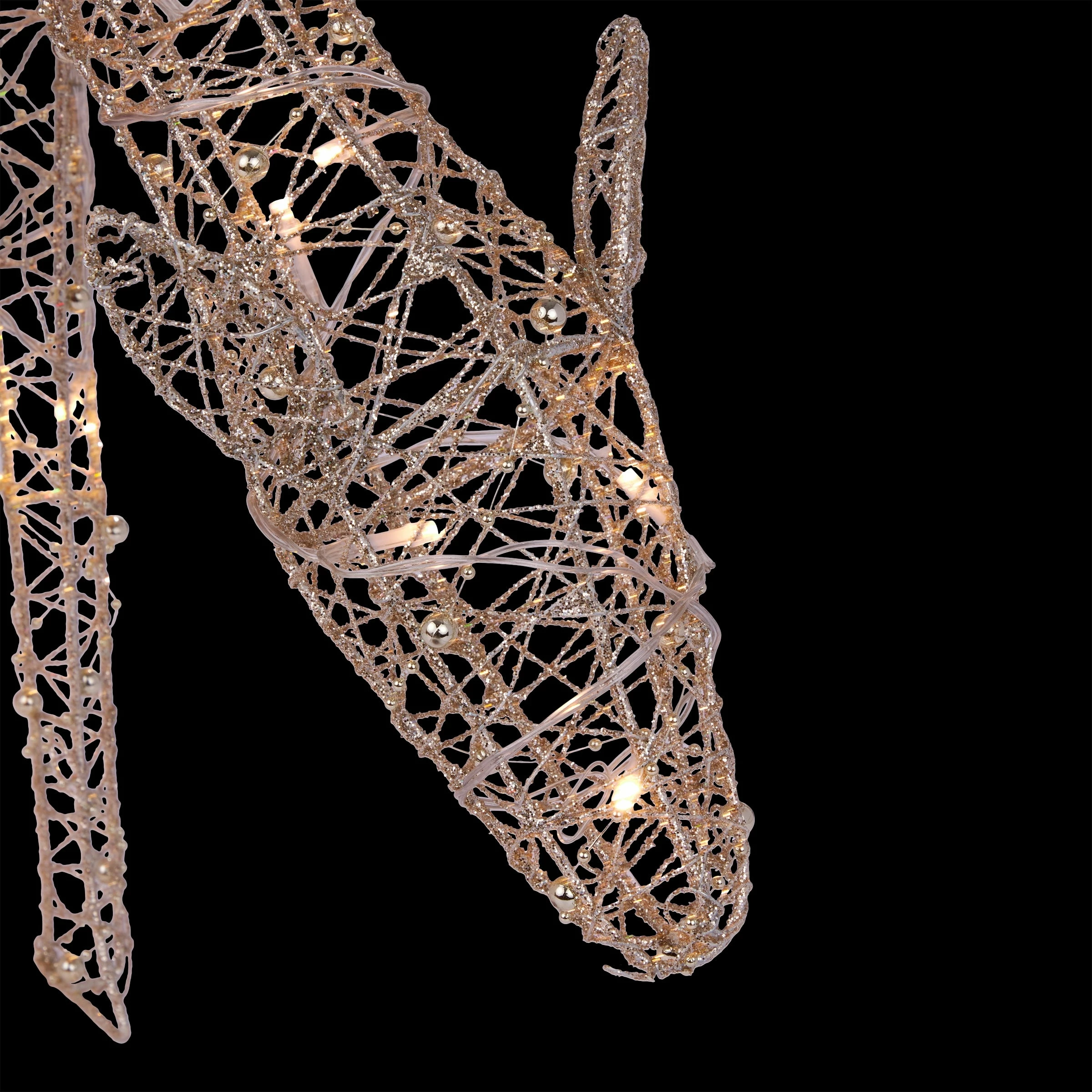 Outlet π Alpine Corporation Gold Wire Grazing Doe Decor With Warm White LED Lights, Medium β€οΈ - Image 10