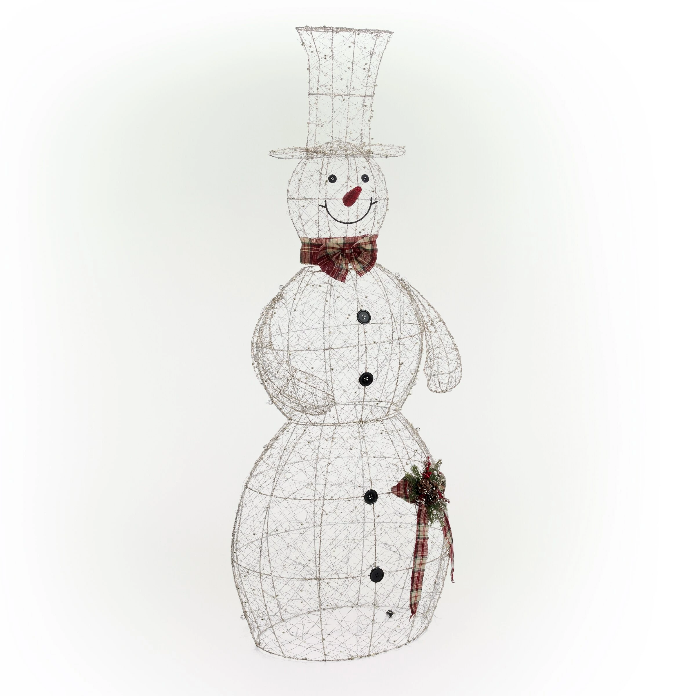 Best Sale ⌛ Alpine Corporation Gold Wire Holiday Décor Snowman With Warm White LED Lights 🌟 - Image 9