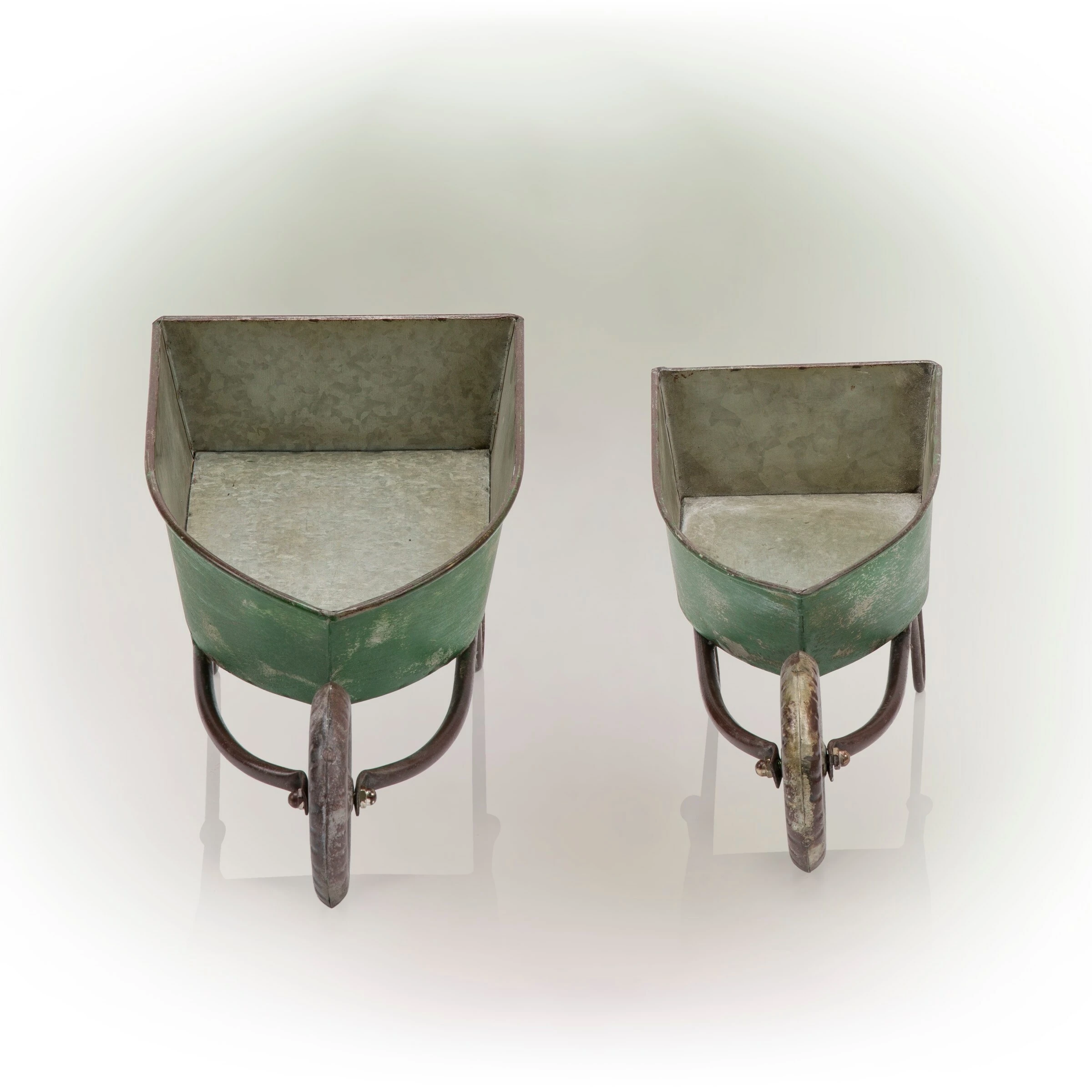 Hot Sale π€© Alpine Corporation Pack Of 2 Indoor/Outdoor Rustic Wheelbarrow Planter Decorations, Green π 10 Hot Sale π€© Alpine Corporation Pack Of 2 Indoor/Outdoor Rustic Wheelbarrow Planter Decorations, Green π - Image 8