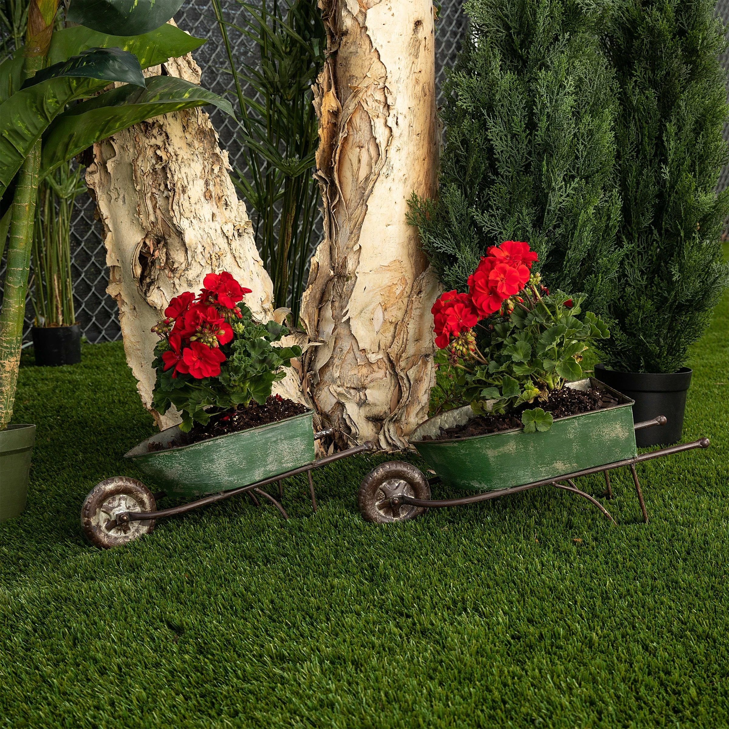 Hot Sale π€© Alpine Corporation Pack Of 2 Indoor/Outdoor Rustic Wheelbarrow Planter Decorations, Green π 3 Hot Sale π€© Alpine Corporation Pack Of 2 Indoor/Outdoor Rustic Wheelbarrow Planter Decorations, Green π