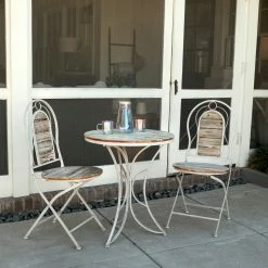 New π Alpine Corporation Green Weathered Wood Bistro Set, 3-Piece π