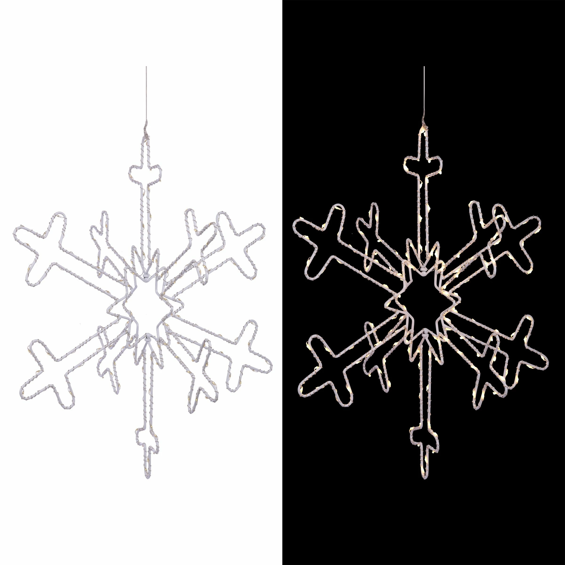 Cheapest 🥰 Alpine Corporation Hanging Snowflake 🎅 Christmas Décor With LED Lights ✔️ - Image 2