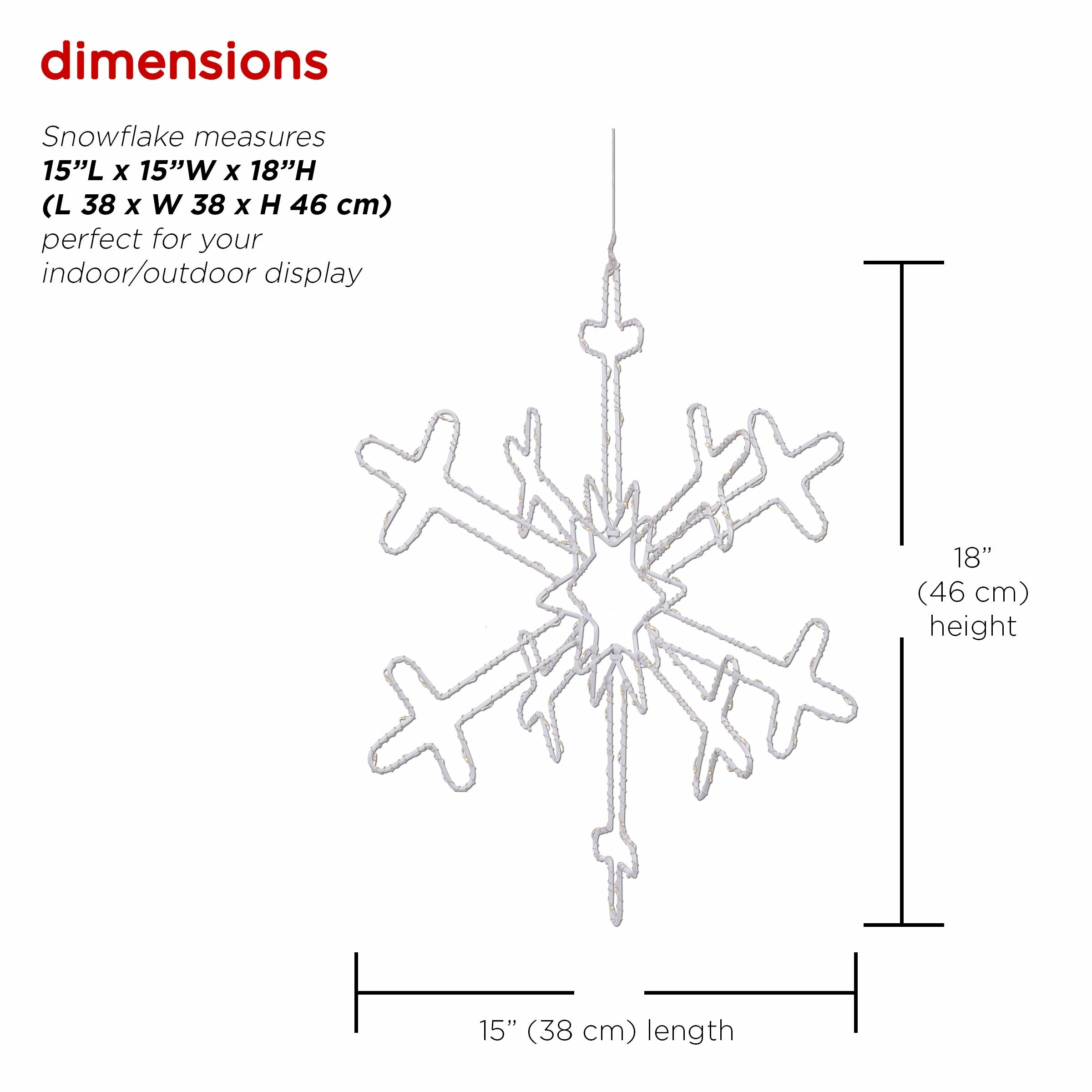 Cheapest 🥰 Alpine Corporation Hanging Snowflake 🎅 Christmas Décor With LED Lights ✔️ - Image 3