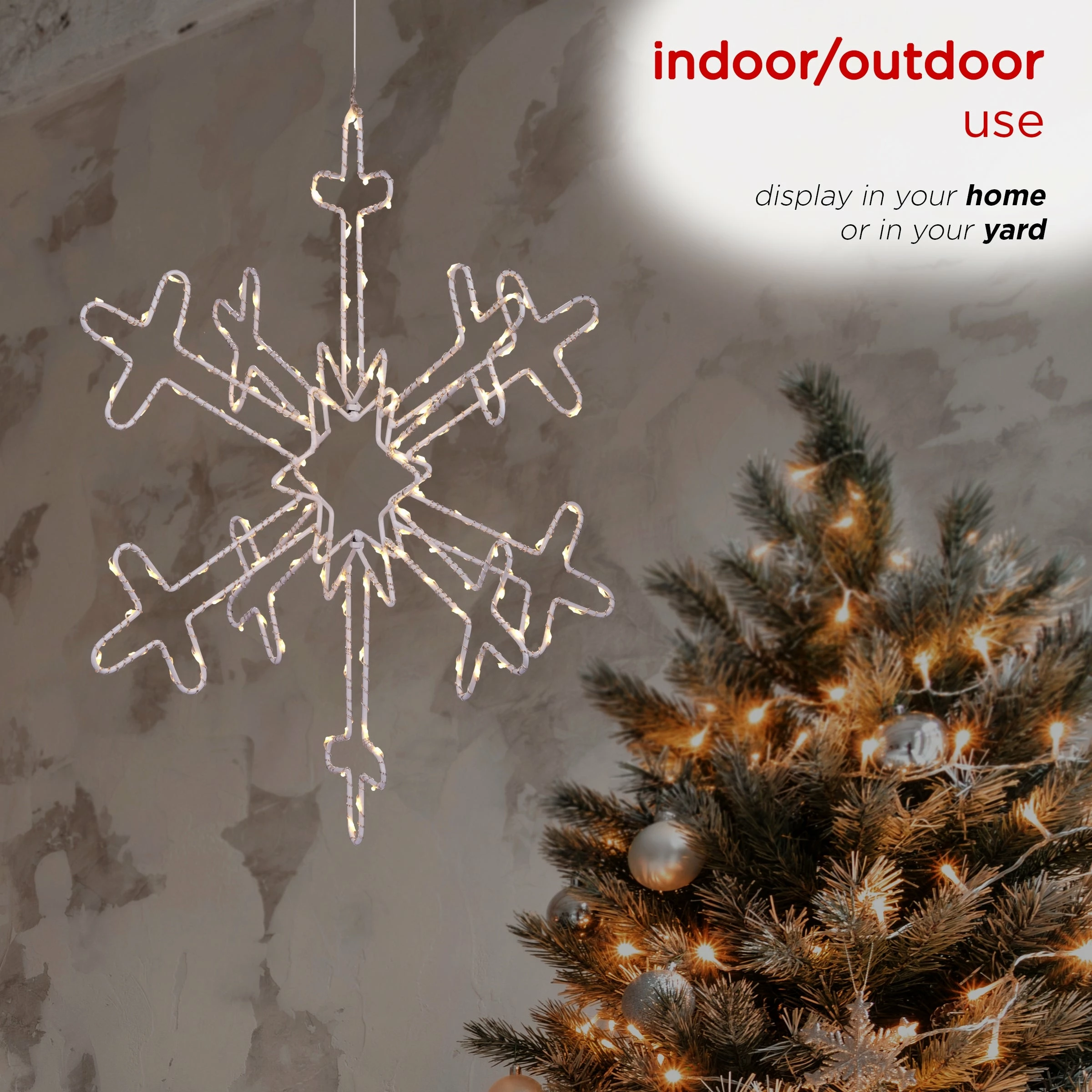 Cheapest 🥰 Alpine Corporation Hanging Snowflake 🎅 Christmas Décor With LED Lights ✔️ - Image 7