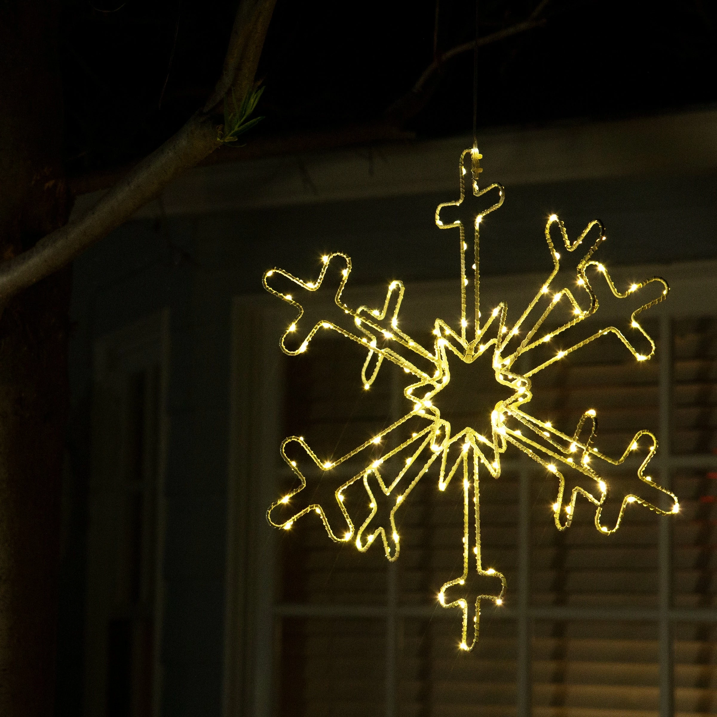 Cheapest 🥰 Alpine Corporation Hanging Snowflake 🎅 Christmas Décor With LED Lights ✔️ - Image 8