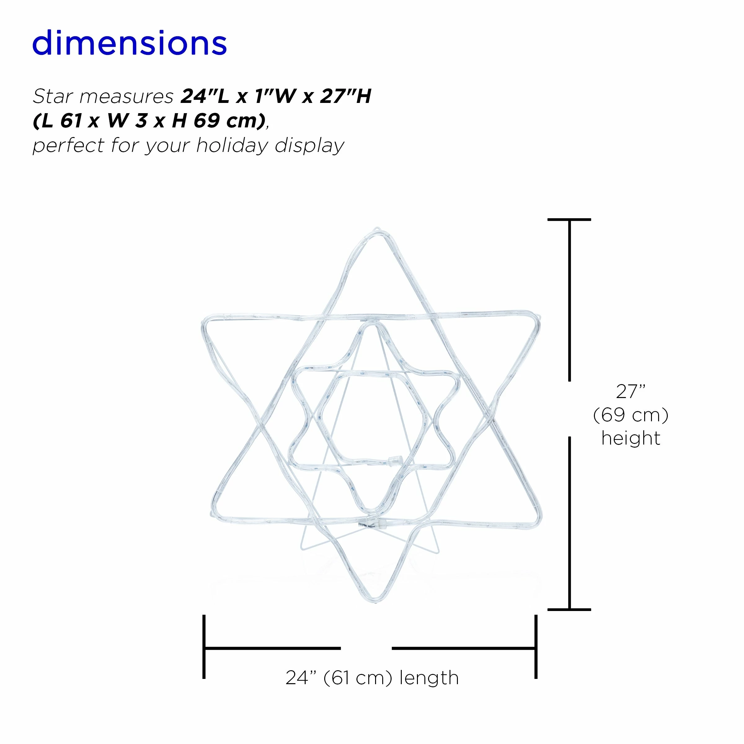 Wholesale π Alpine Corporation Hanukkah Decoration With Blue And White LED Lights π - Image 15