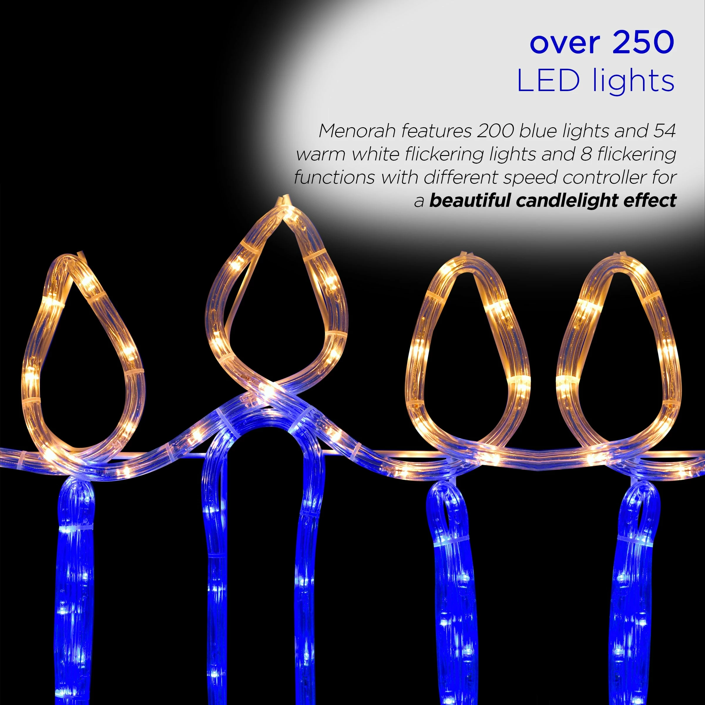 Wholesale π Alpine Corporation Hanukkah Decoration With Blue And White LED Lights π - Image 6