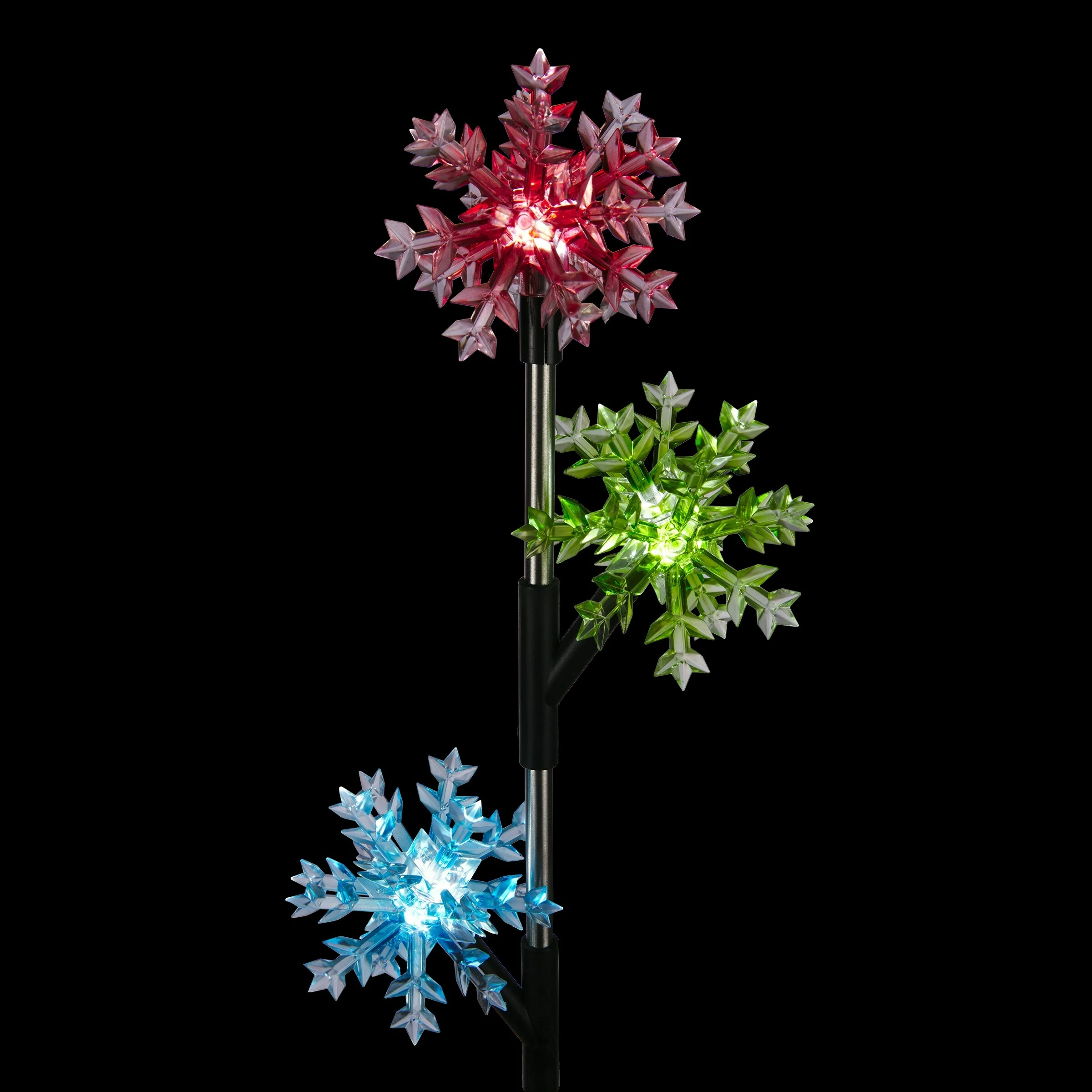 Top 10 β Alpine Corporation Holiday Decor Acrylic 3-Tier Snowflake Stakes With Solar Powered LED Lights, 2-Pack π - Image 9