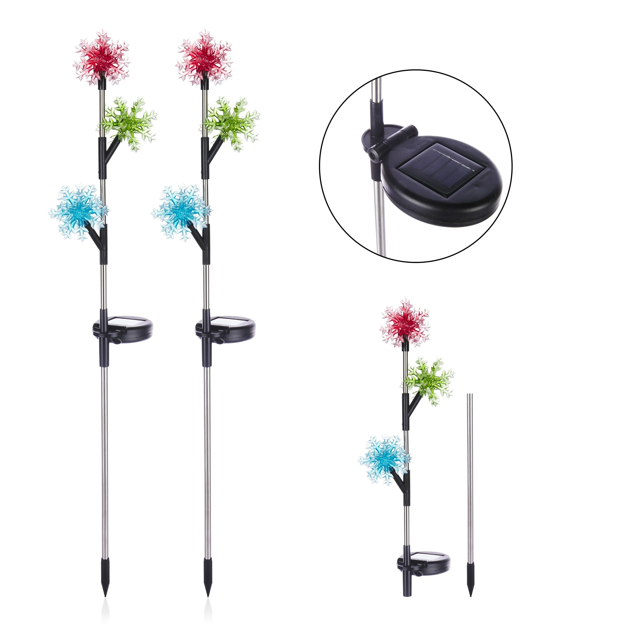 Top 10 β Alpine Corporation Holiday Decor Acrylic 3-Tier Snowflake Stakes With Solar Powered LED Lights, 2-Pack π - Image 10
