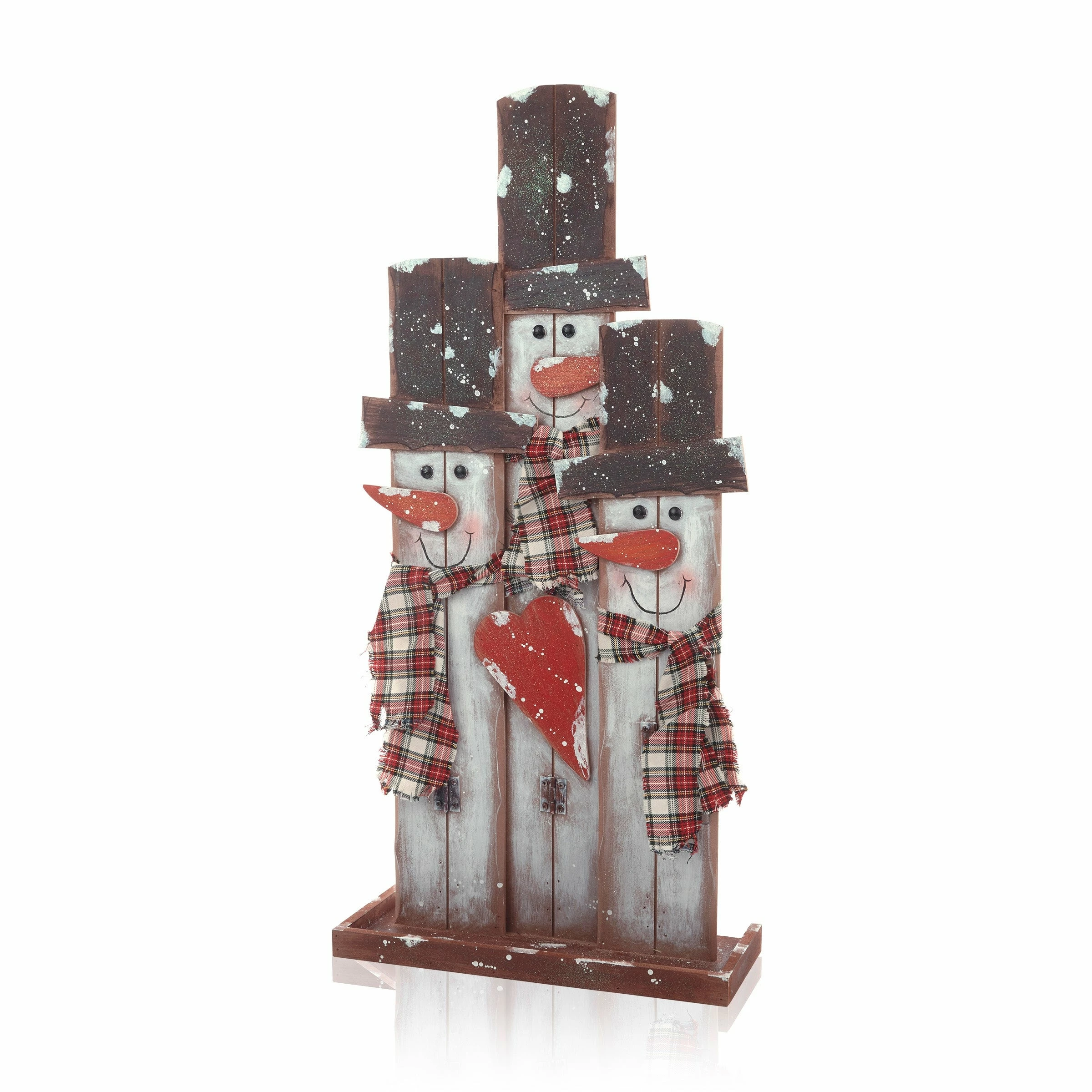 Coupon π Alpine Corporation Holiday Decor Wooden Snowmen Trio With Scarves Statue π - Image 9
