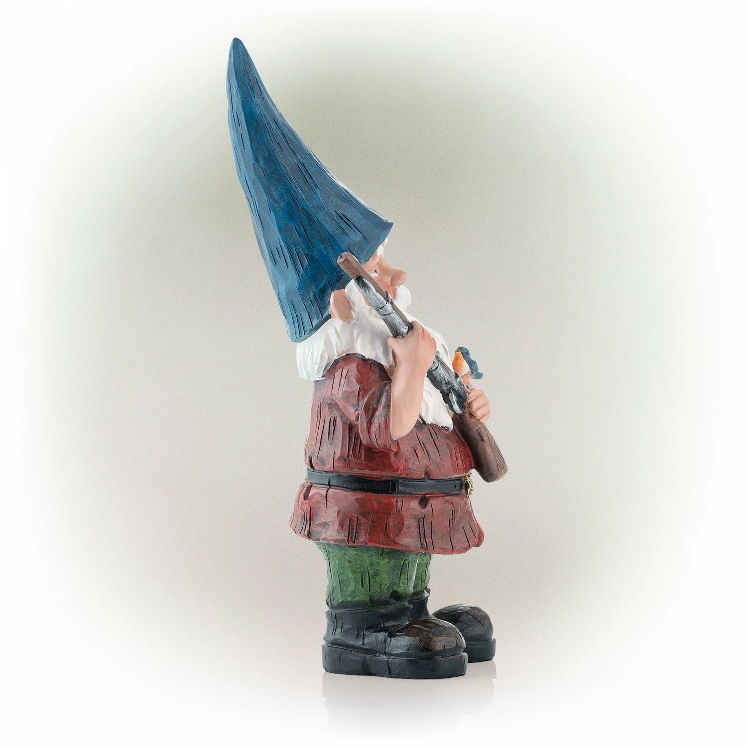 New π Alpine Corporation 12" Tall Outdoor Hunting Garden Gnome Yard Statue Blue π― - Image 10