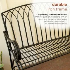 Cheap ❤️ Alpine Corporation Indoor/Outdoor 2-Person Metal Garden Bench Black ✔️ -Alpine Corporation Sales Alpine Corporation Indoor Outdoor 2 Person Metal Garden Bench 10