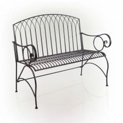 Cheap ❤️ Alpine Corporation Indoor/Outdoor 2-Person Metal Garden Bench Black ✔️ -Alpine Corporation Sales Alpine Corporation Indoor Outdoor 2 Person Metal Garden Bench 11