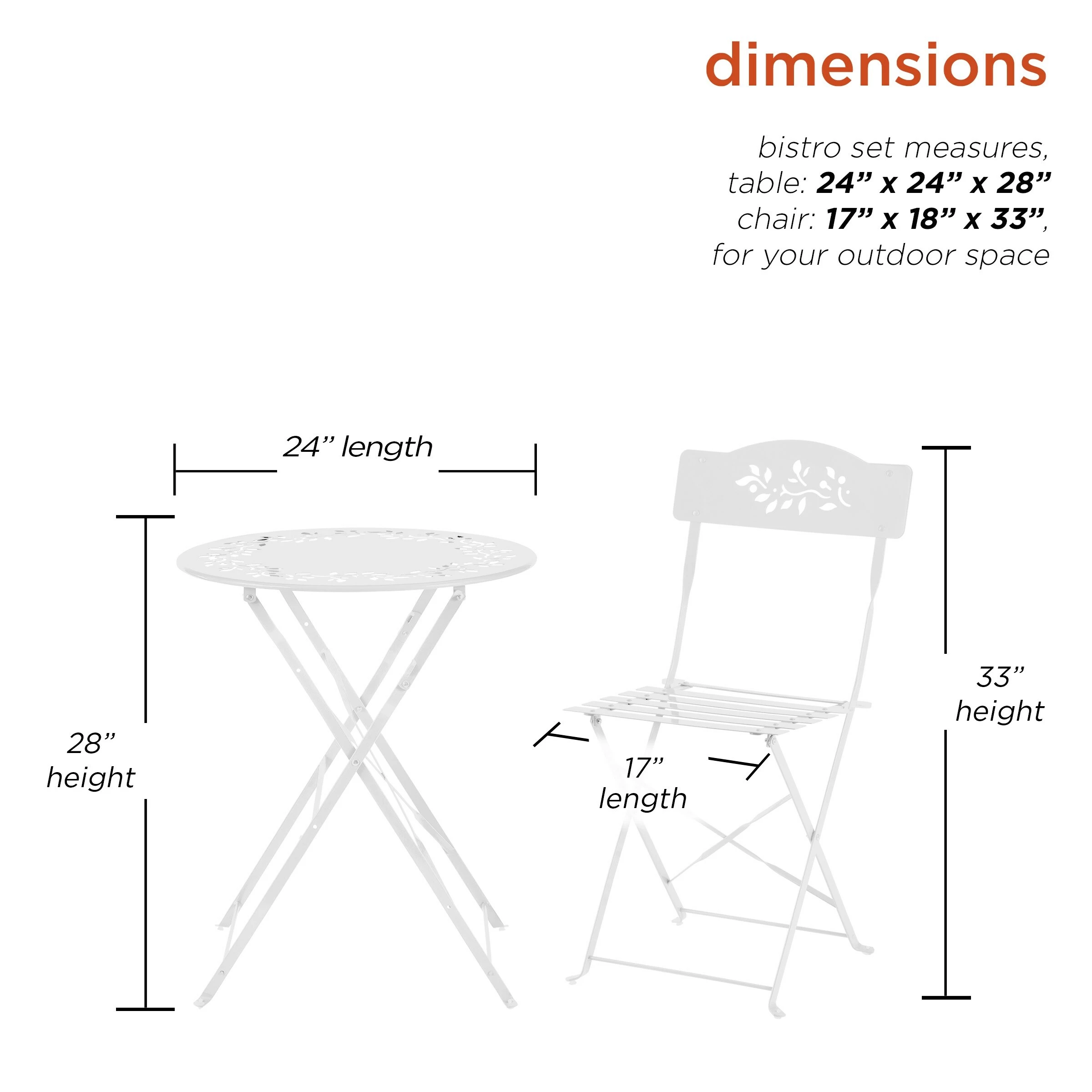 Hot Sale π Alpine Corporation Indoor/Outdoor 3-Piece Bistro Set Folding Table And Chairs Patio Seating Multi π₯° 4 Hot Sale π Alpine Corporation Indoor/Outdoor 3-Piece Bistro Set Folding Table And Chairs Patio Seating Multi π₯° - Image 2