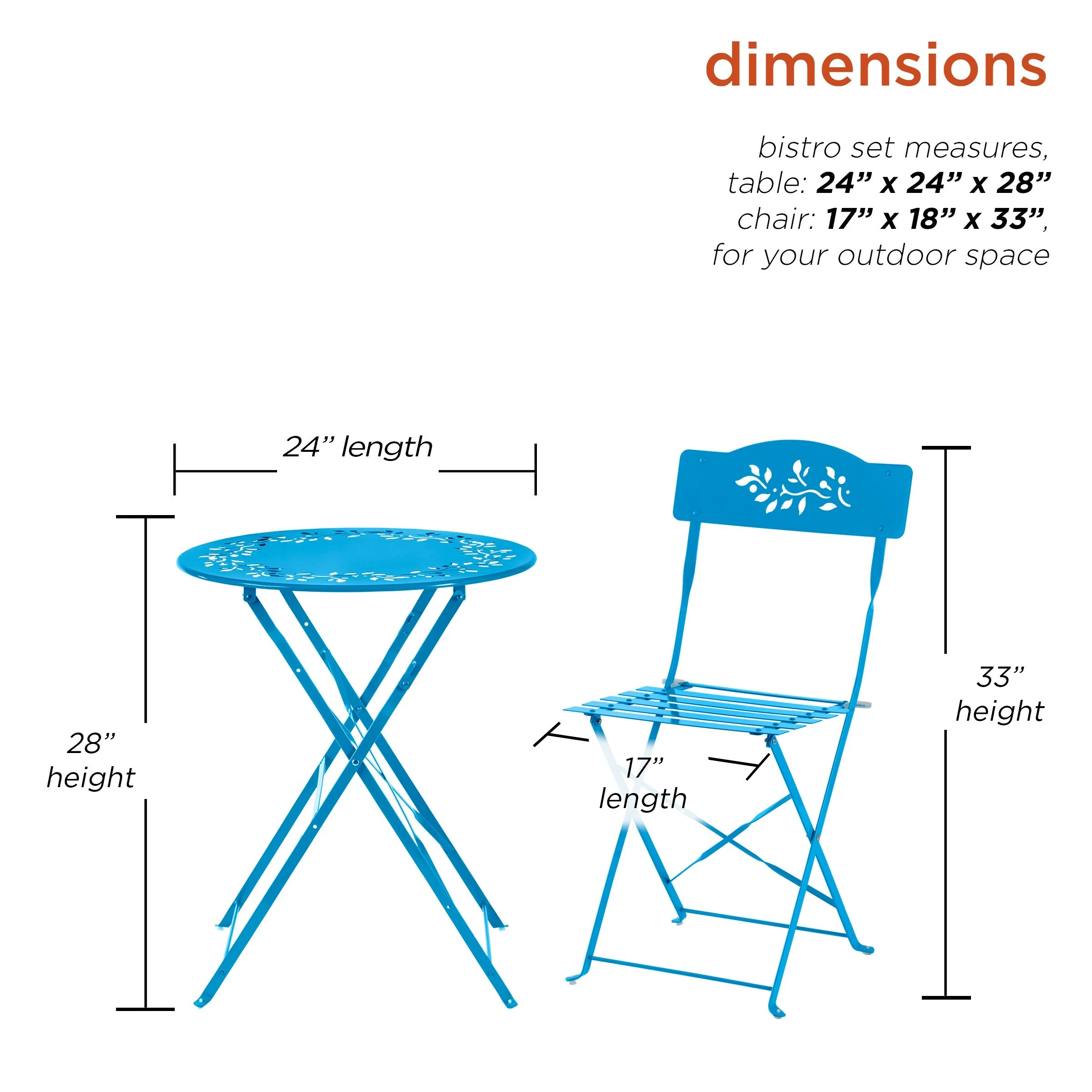 Hot Sale π Alpine Corporation Indoor/Outdoor 3-Piece Bistro Set Folding Table And Chairs Patio Seating Multi π₯° 14 Hot Sale π Alpine Corporation Indoor/Outdoor 3-Piece Bistro Set Folding Table And Chairs Patio Seating Multi π₯° - Image 12