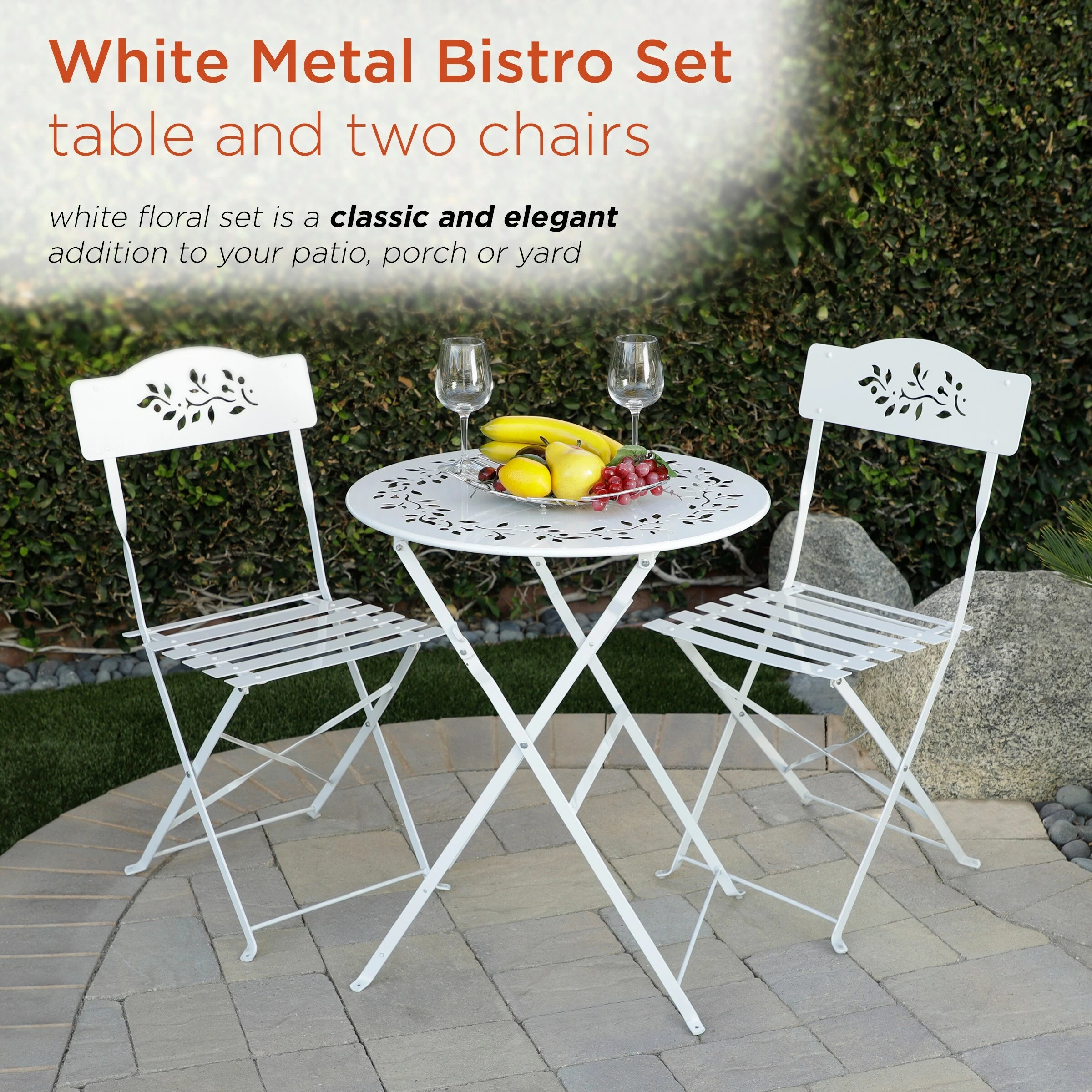 Hot Sale π Alpine Corporation Indoor/Outdoor 3-Piece Bistro Set Folding Table And Chairs Patio Seating Multi π₯° 5 Hot Sale π Alpine Corporation Indoor/Outdoor 3-Piece Bistro Set Folding Table And Chairs Patio Seating Multi π₯° - Image 3
