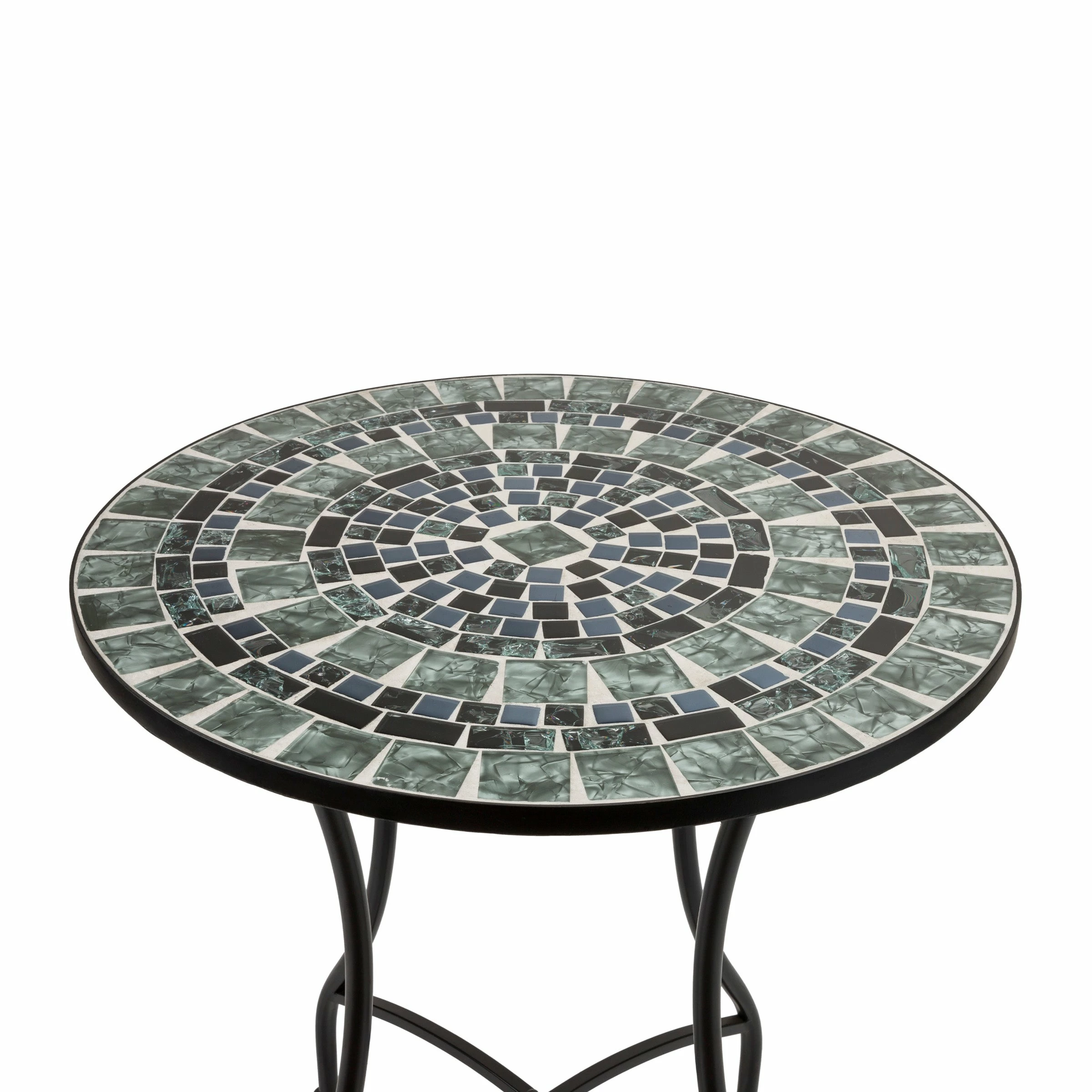 Best Sale β¨ Alpine Corporation Indoor/Outdoor Marbled Glass Mosaic 3-Piece Bistro Set Folding Table And Chairs Patio Seating β - Image 12