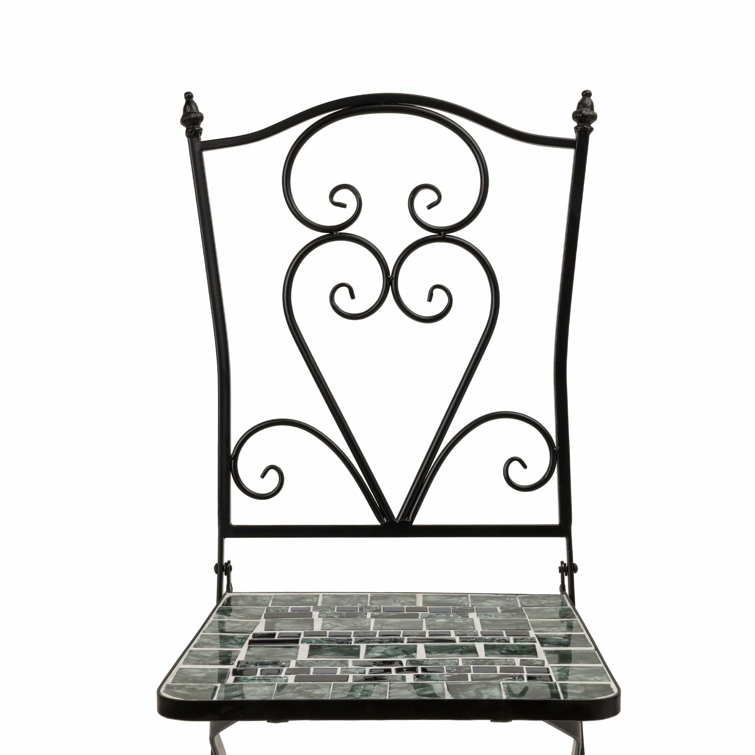 Best Sale β¨ Alpine Corporation Indoor/Outdoor Marbled Glass Mosaic 3-Piece Bistro Set Folding Table And Chairs Patio Seating β - Image 14