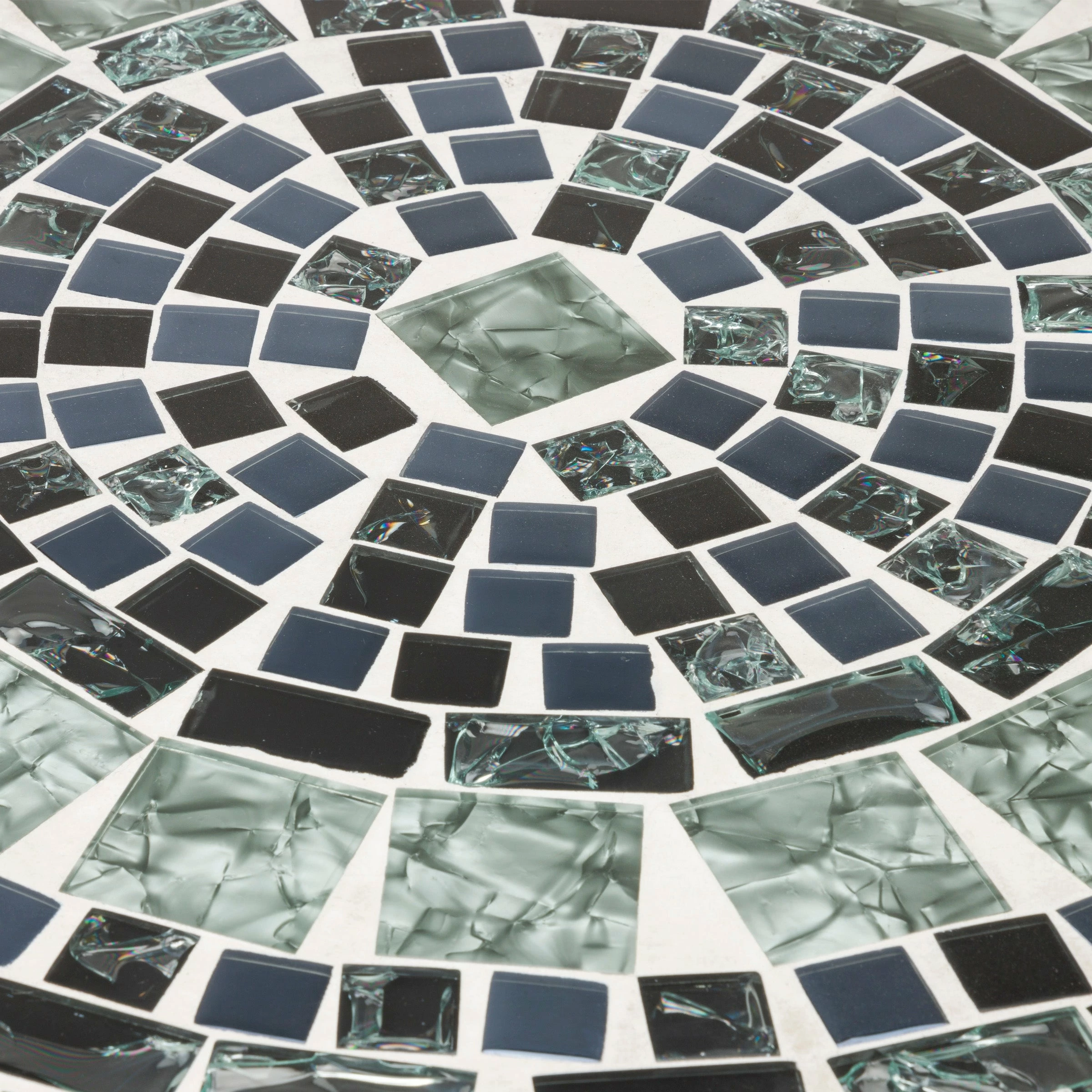 Best Sale β¨ Alpine Corporation Indoor/Outdoor Marbled Glass Mosaic 3-Piece Bistro Set Folding Table And Chairs Patio Seating β - Image 15