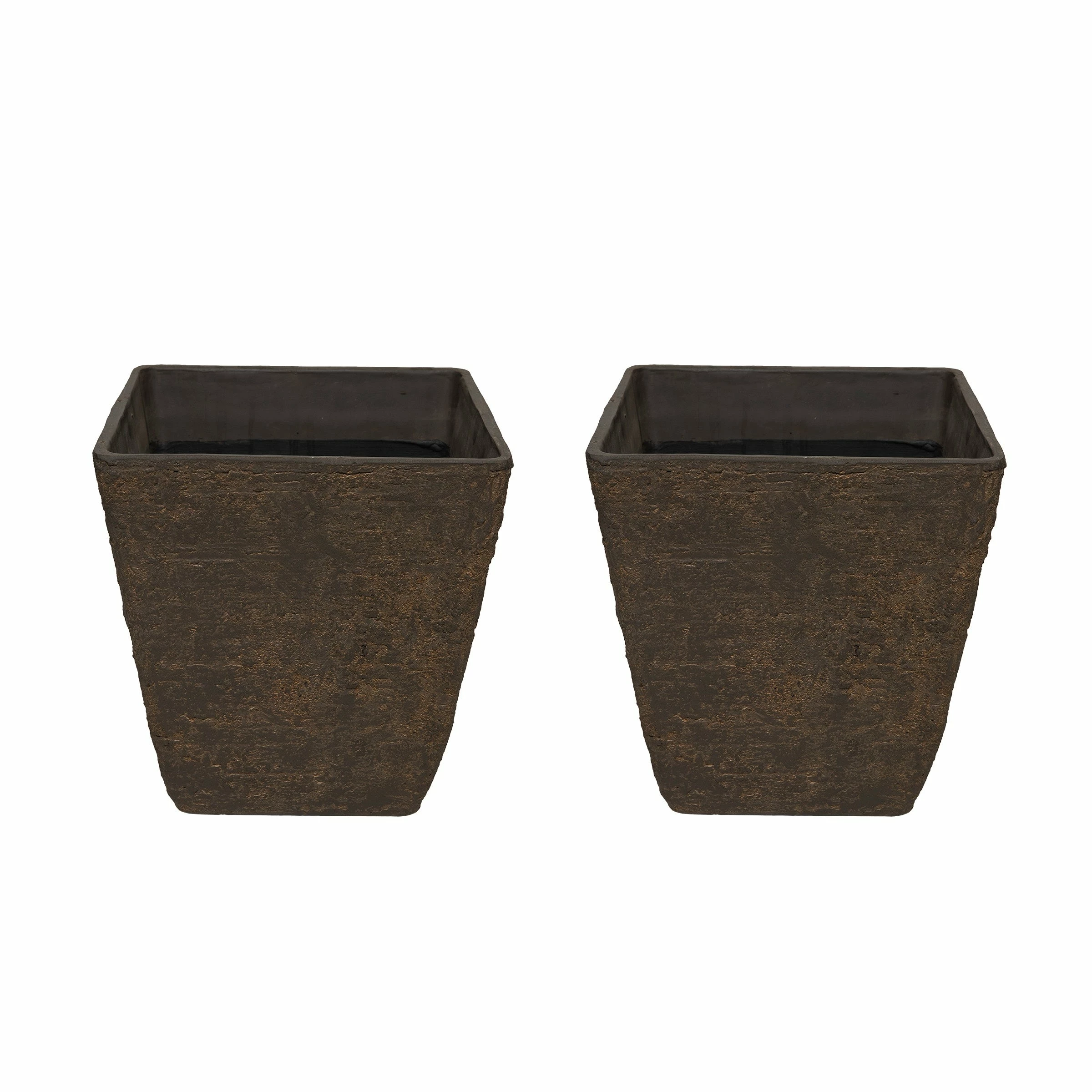 Budget π€© Alpine Corporation Indoor/Outdoor Stone-look Squared Planter, Large, Brown (Set Of 2) π - Image 12