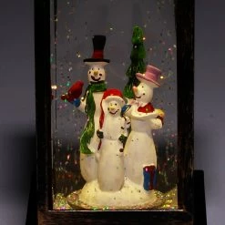 Best deal ⭐ Alpine Corporation 11"H Indoor Lantern Snowman Snow Globe Holiday Decoration With LED Light, Bronze Black 🎁 -Alpine Corporation Sales Alpine Corporation Lantern Snow Globe with Warm White LED Light 9