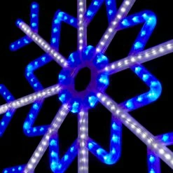 Discount 🤩 Alpine Corporation Large Snowflake Decoration With Blue And White Motion LED Lights ✨ -Alpine Corporation Sales Alpine Corporation Large Snowflake Decoration with Blue and White Motion LED Lights 10