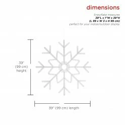 Discount 🤩 Alpine Corporation Large Snowflake Decoration With Blue And White Motion LED Lights ✨ -Alpine Corporation Sales Alpine Corporation Large Snowflake Decoration with Blue and White Motion LED Lights 2