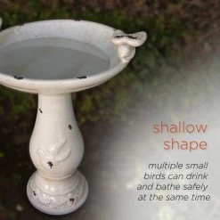 Hot Sale π― Alpine Corporation 25" Tall Outdoor Antique Ceramic Birdbath With Bird Figurines Yard Statue, Light Brown β 16 Hot Sale π― Alpine Corporation 25" Tall Outdoor Antique Ceramic Birdbath With Bird Figurines Yard Statue, Light Brown β -Alpine Corporation Sales Alpine Corporation Light Brown Pedestal Bird Bath2C 24 Inches 2