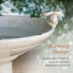 Hot Sale π― Alpine Corporation 25" Tall Outdoor Antique Ceramic Birdbath With Bird Figurines Yard Statue, Light Brown β 17 Hot Sale π― Alpine Corporation 25" Tall Outdoor Antique Ceramic Birdbath With Bird Figurines Yard Statue, Light Brown β -Alpine Corporation Sales Alpine Corporation Light Brown Pedestal Bird Bath2C 24 Inches 3