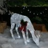 Discount ⌛ Alpine Corporation Mesh Holiday Reindeer Lawn Decoration With Cool White Lights 🌟