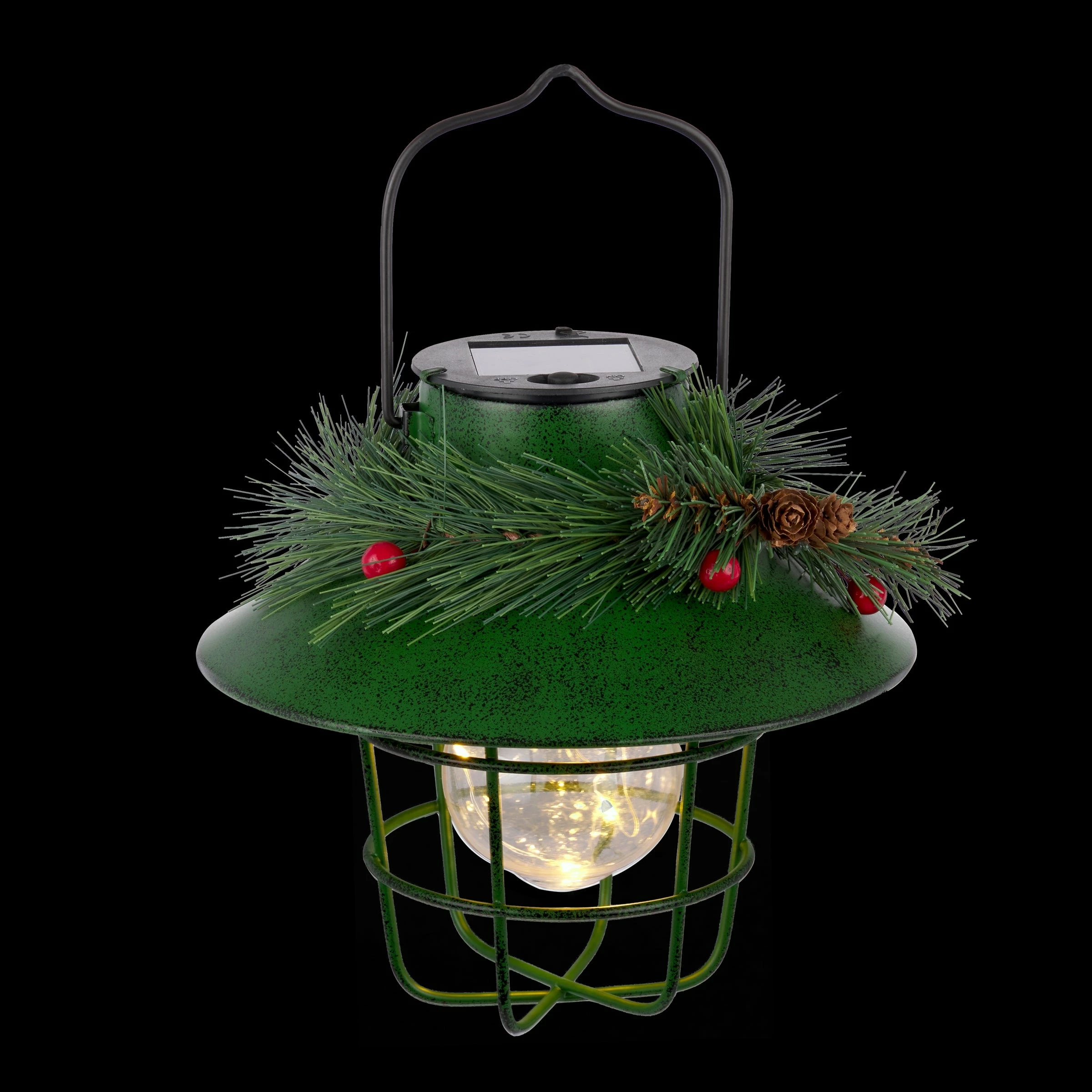Wholesale π Alpine Corporation Metal Lantern With Shepherd's Hook And Solar Warm White LED Lights Red π₯ - Image 9