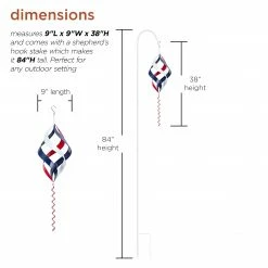 Brand new ๐ Alpine Corporation Outdoor Hanging Metal Wind Spinner Yard Decoration With Shepherd's Hook Holder Multi โ 19 Brand new ๐ Alpine Corporation Outdoor Hanging Metal Wind Spinner Yard Decoration With Shepherd's Hook Holder Multi โ -Alpine Corporation Sales Alpine Corporation Metal Swirl Wind Spinner with Shepherd27s Hook 2
