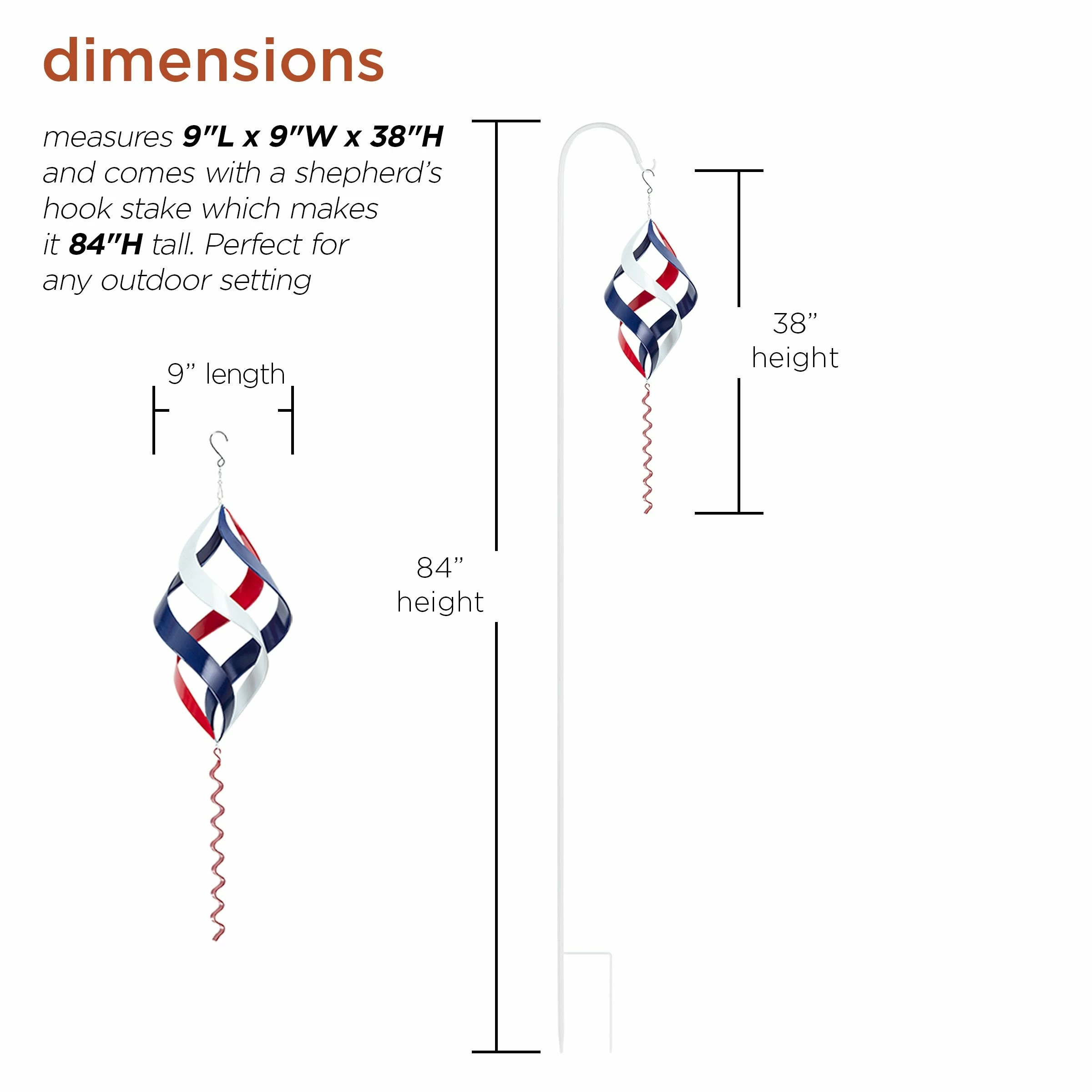 Brand new ๐ Alpine Corporation Outdoor Hanging Metal Wind Spinner Yard Decoration With Shepherd's Hook Holder Multi โ 5 Brand new ๐ Alpine Corporation Outdoor Hanging Metal Wind Spinner Yard Decoration With Shepherd's Hook Holder Multi โ - Image 3