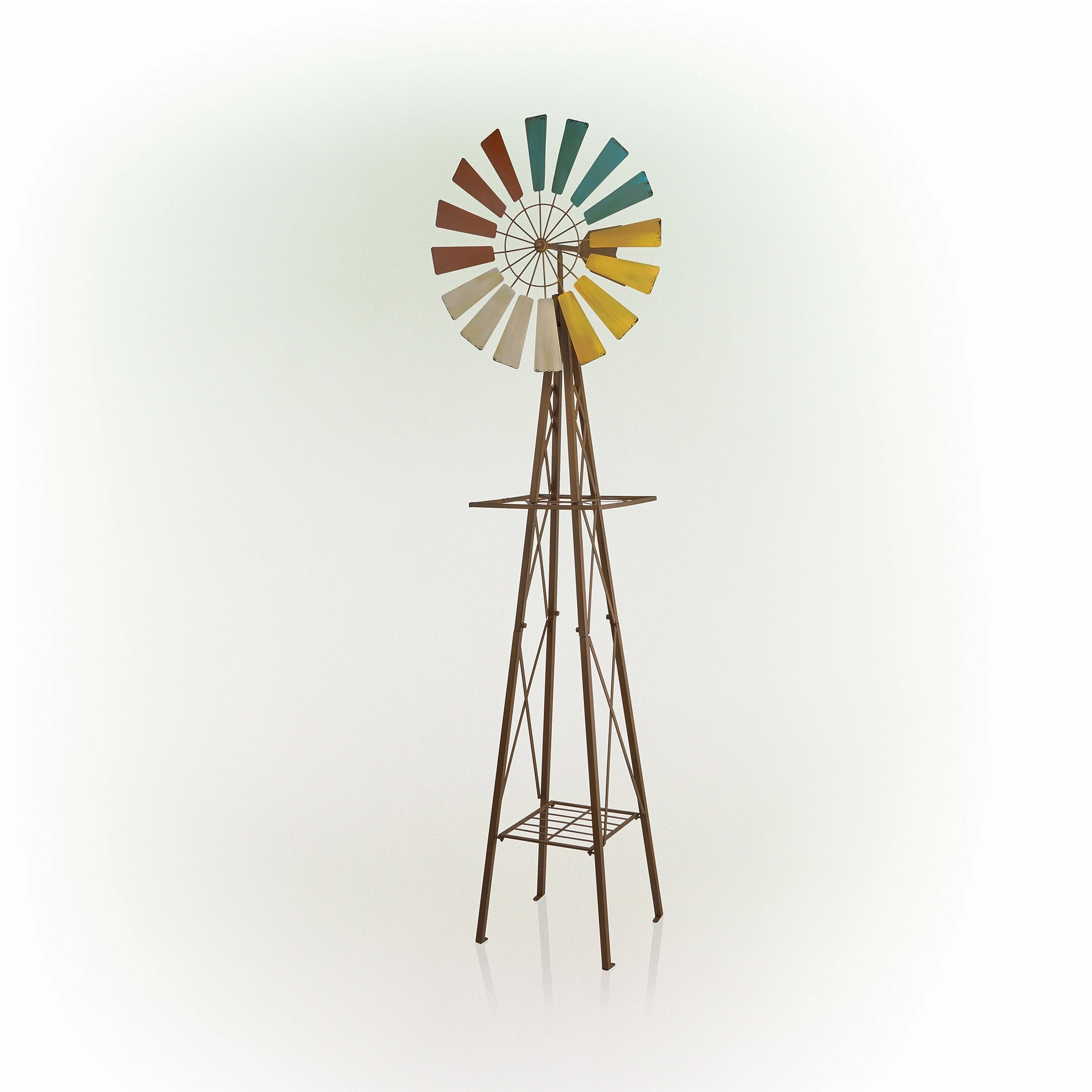 Best deal ⌛ Alpine Corporation 92" Tall Outdoor Metal Windmill Spinner Garden Stake And Plant Stand Yard Decoration, Multicolor ✨ 4 Best deal ⌛ Alpine Corporation 92" Tall Outdoor Metal Windmill Spinner Garden Stake And Plant Stand Yard Decoration, Multicolor ✨ - Image 2