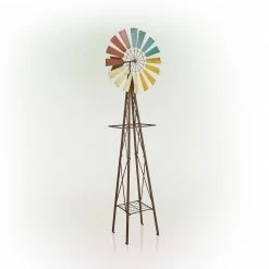 Best deal ⌛ Alpine Corporation 92" Tall Outdoor Metal Windmill Spinner Garden Stake And Plant Stand Yard Decoration, Multicolor ✨ 21 Best deal ⌛ Alpine Corporation 92" Tall Outdoor Metal Windmill Spinner Garden Stake And Plant Stand Yard Decoration, Multicolor ✨ -Alpine Corporation Sales Alpine Corporation Metal Windmill Garden Stand 2