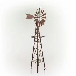 Best deal ⌛ Alpine Corporation 92" Tall Outdoor Metal Windmill Spinner Garden Stake And Plant Stand Yard Decoration, Multicolor ✨ 23 Best deal ⌛ Alpine Corporation 92" Tall Outdoor Metal Windmill Spinner Garden Stake And Plant Stand Yard Decoration, Multicolor ✨ -Alpine Corporation Sales Alpine Corporation Metal Windmill Garden Stand 4