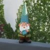 Deals 🛒 Alpine Corporation 15" Tall Outdoor Garden Gnome Yard Decoration Brown 💯