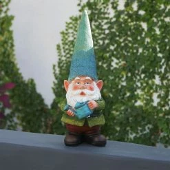 Deals 🛒 Alpine Corporation 15" Tall Outdoor Garden Gnome Yard Decoration Brown 💯