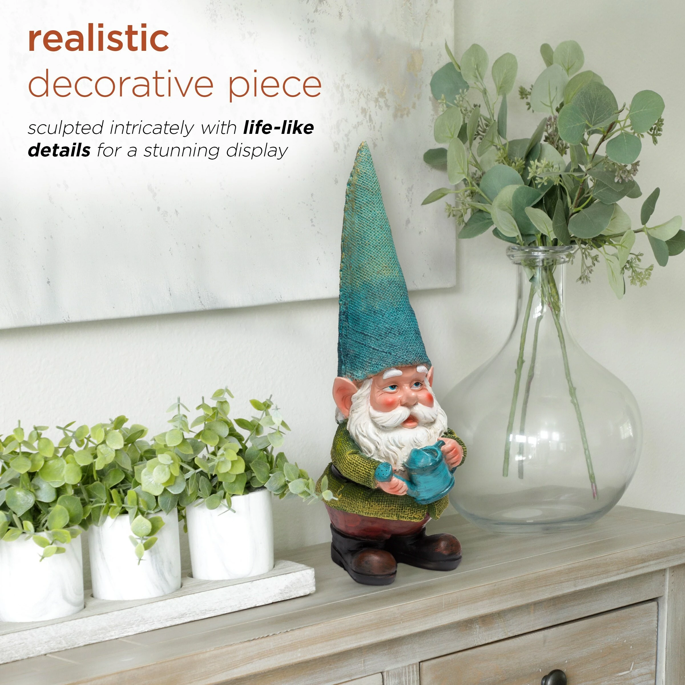 Deals π Alpine Corporation 15" Tall Outdoor Garden Gnome Yard Decoration Brown π― - Image 5